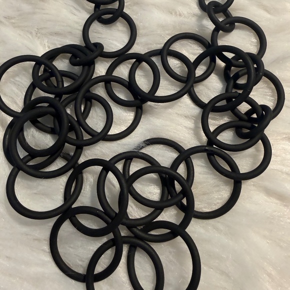 Cato Ideal Black Chain Adjustable Lightweight Necklace with Matching Earrings - Picture 4 of 4